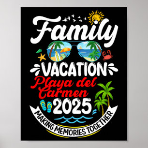 Familie vakantie Playa del Carmen 2025 Making Memo Poster