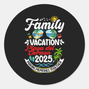 Familie vakantie Playa del Carmen 2025 Making Memo Ronde Sticker