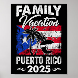 Familie Vakantie Puerto Rico 2025 Strand Zomer Vac Poster