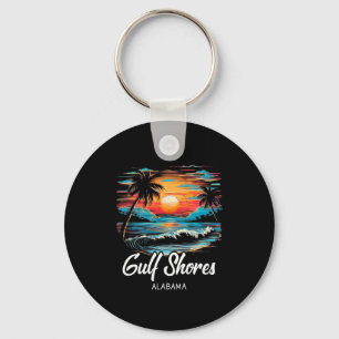 Familie Vakantie Retro Sunset Alabama Gulf Shores Sleutelhanger