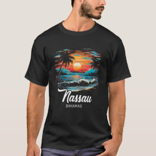 Familie Vakantie Retro Sunset Bahamas Nassau Shirt