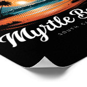 Familie Vakantie Retro Zonsondergang South Carolin Poster (Hoek)