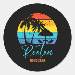 Familie Vakantie Roatan Honduras Beach Vakantie Ma Ronde Sticker