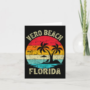 Familie Vakantie Vintage Retro Florida Vero Beach  Kaart