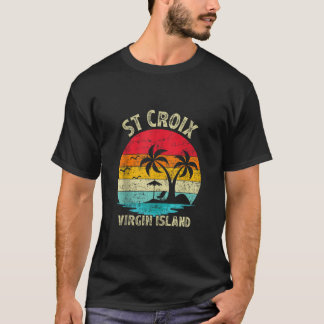 Familie Vakantie Vintage Retro Maagdeneiland St Cr T-shirt