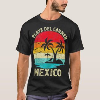 Familie vakantie Vintage Retro Mexico Playa del ma T-shirt