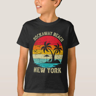 Familie Vakantie Vintage Retro New York Rockaway B T-shirt
