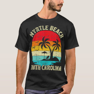 Familie vakantie Vintage Retro Zuid-Olina Myrtle B T-shirt