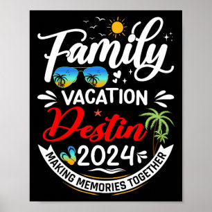 Familie vakantiebestemming Destin Beach Zomer vaka Poster
