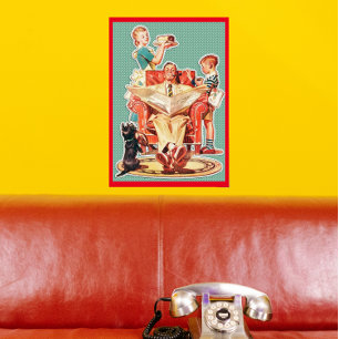 familie van 1950: 50 huisvrouwen taart poster