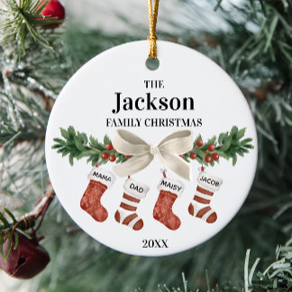 familie van 4 kerststallen keramisch ornament