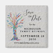 Familie van de Boom van de Familie reünie sparen d Magneet (Voorkant)