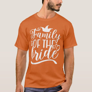 Familie van de briddeklap voor bruiloften en bache t-shirt