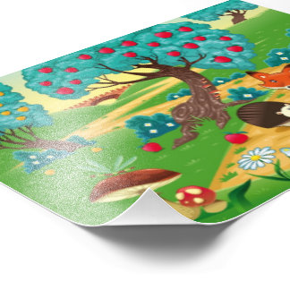 Familie van de dieren in het hout. foto afdruk