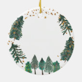 Familie van drie Eerste Kerstmis als Keramisch Ornament (Achterkant)