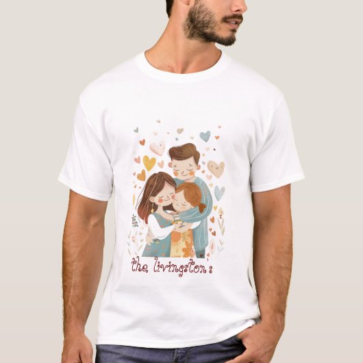 Familie van drie t-shirt (Voorkant)