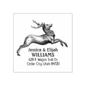  familie van het Adres van de Terugkeer Rubberstempel (Afrduk)