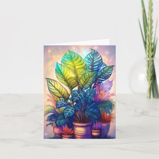 Familie van kamerplanten kaart (Voorkant)