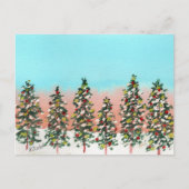 Familie van Kerstbomen Feestdagenkaart (Voorkant)