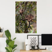 Familie van Marmoset Monkeys Poster (Thuiskantoor)
