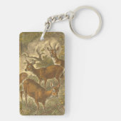 Familie van Roe - Deers in een bos Sleutelhanger (achterkant)