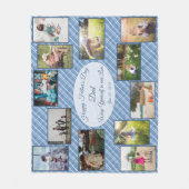 Familie van vaders Dag Foto Collage Sjabloon Fleece Deken (Voorkant)