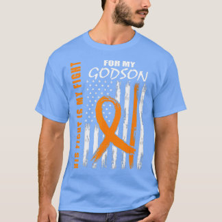 Familie vecht Godson Leukemia Awareness American F T-shirt