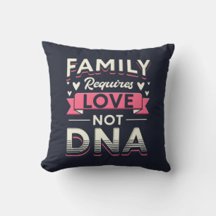 Familie vereist liefde zonder DNA-adoptie Kussen