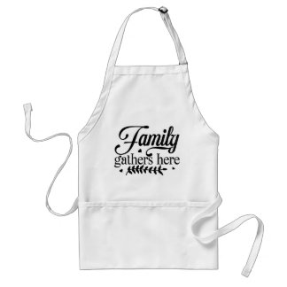 Familie Verzamelt Hier Warm Housewarming Gift Standaard Schort