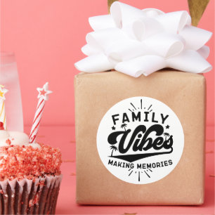 Familie Vibes Making Memories Outdoor Vakantie Coo Ronde Sticker