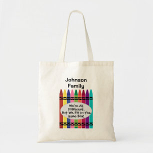 Familie We zijn allemaal verschillend plezier, maa Tote Bag