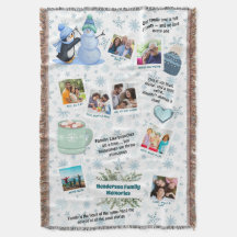 Familie Winterherinneringen Collage – Sneeuwvlokke