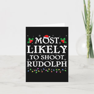 Familie Xmas waarschijnlijk schiet de Rudolph Chri Kaart