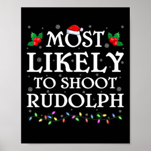 Familie Xmas waarschijnlijk schiet de Rudolph Chri Poster