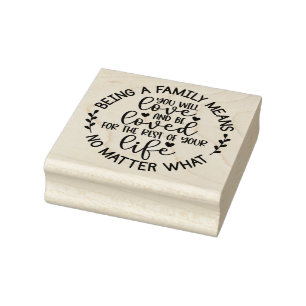 Familie zijn betekent citaat rubberstempel