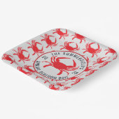 Familie Zomer Kreeft Kookfeest Zeevruchten Feest M Papieren Bordje (Gebogen)