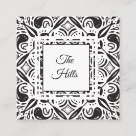 Familie Zwart-wit Calling Card Behuizing Informatiekaartje