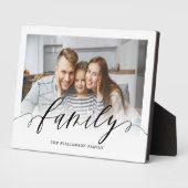 Familie zwarte Manuscript bekleding Moderne Minima Fotoplaat (Zijkant)