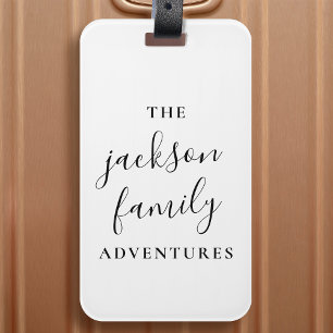 Familieavonturen   Oorspronkelijk modern minimalis Bagagelabel