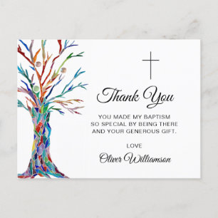 Familieboom Baptisme Christening Dank je wel Briefkaart