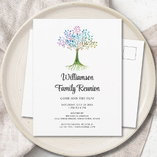 Familieboom Familiereünie  Uitnodiging Briefkaart
