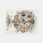 Familieboom Foto Collage 8 Afbeeldingen Naam Lt Be Fleece Deken (Voorkant (Horizontaal))