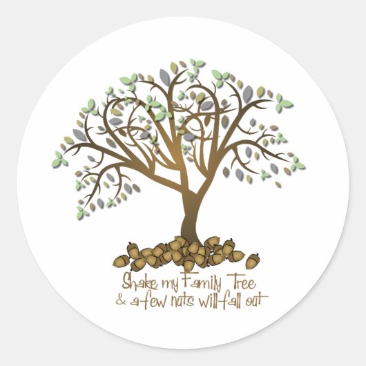 Familieboomnoten Ronde Sticker (Voorkant)