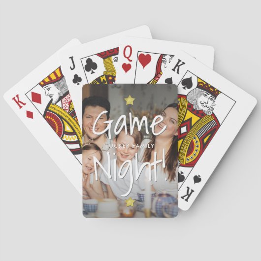 Familiecards voor fotogame Night Gold Stars voor a Pokerkaarten (Achterkant)