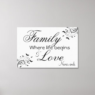 Familiecijfer/omcirkeld Canvas Afdruk