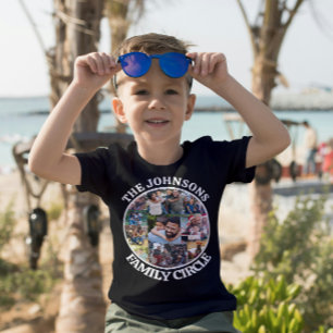 Familiecirkel   Aangepaste unieke fotocollage T-shirt