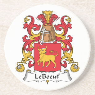 Familiecrest LeBoeuf Zandsteen Onderzetter