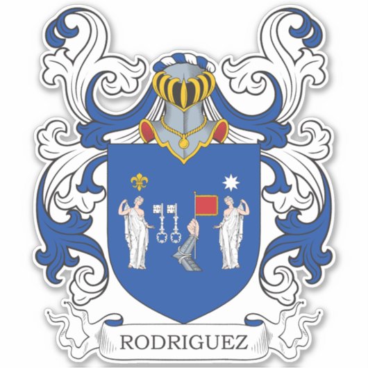 Familiecrest Rodriguez Sticker (Voorkant)