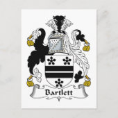 Familiecrest van Bartlett Briefkaart (Voorkant)