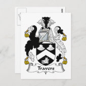 Familiecrest van de reiziger briefkaart (Voorkant / Achterkant)